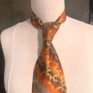 Renzo Vintage Tie Men's Handmade Necktie Office Party Geometrics Multicolor